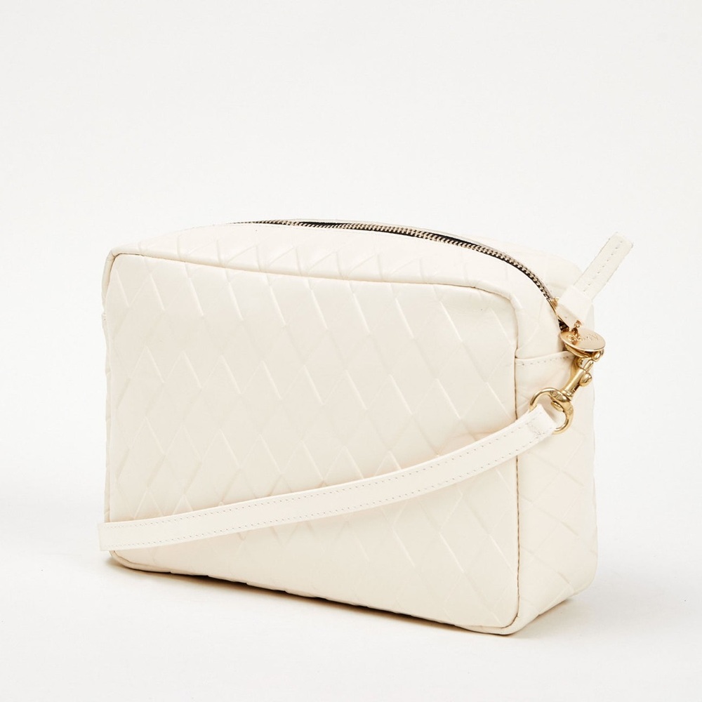 CLARE V. CREAM DIAMOND MARISOL BAG